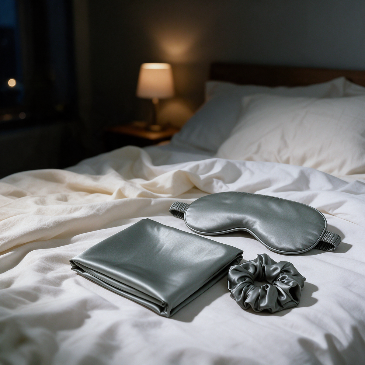 Her Quiet Hour - Satin Sleep Set